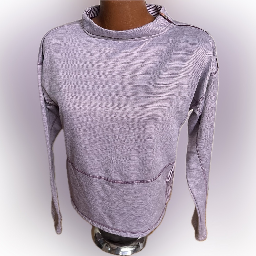 C9 by Champion mock neck pin stripe pullover nicely detailed L burgundy & ivory